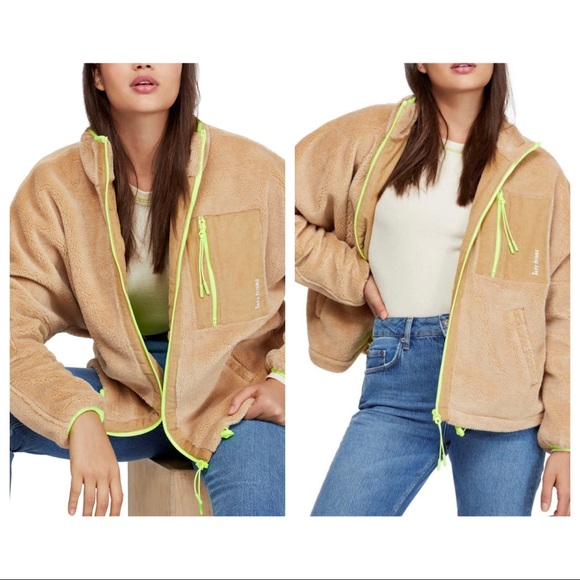 Sold Urban Outfitters Fleece Corduroy Patch Tan Jacket - Picture 6 of 15